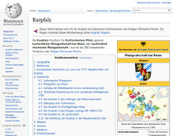 WikiPedia: Kurpfalz